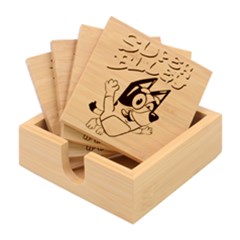 Super Bluey Bamboo Coaster Set