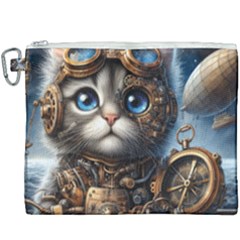 Maine Coon Explorer Canvas Cosmetic Bag (xxxl) by CKArtCreations