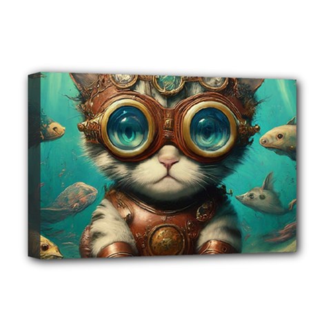 Underwater Explorer Deluxe Canvas 18  X 12  (stretched)