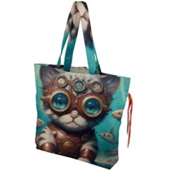 Underwater Explorer Drawstring Tote Bag