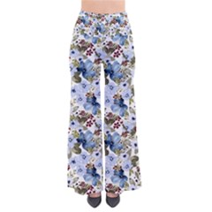 Blue Flowers So Vintage Palazzo Pants