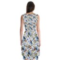 Blue Flowers Sleeveless Chiffon Dress   View2