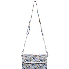 Blue Flowers Mini Crossbody Handbag by DinkovaArt