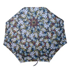 Blue Flowers 2 Folding Umbrellas
