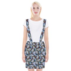 Blue Flowers 2 Braces Suspender Skirt