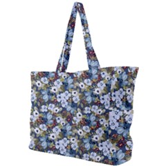 Blue Flowers 2 Simple Shoulder Bag