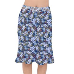 Blue Flowers Blue Flowers 2 Short Mermaid Skirt