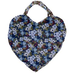 Blue Flowers Blue Flowers 2 Giant Heart Shaped Tote