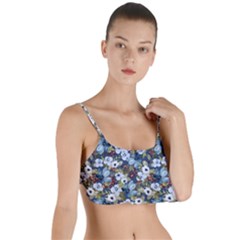 Blue Flowers Blue Flowers 2 Layered Top Bikini Top  by DinkovaArt