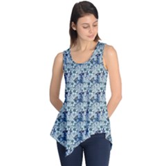 Blue Roses Sleeveless Tunic