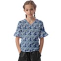 Blue Roses Kids  V-Neck Horn Sleeve Blouse View1