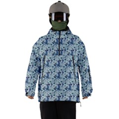 Blue Roses Men s Ski And Snowboard Waterproof Breathable Jacket by DinkovaArt