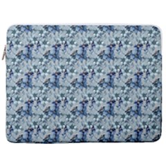 Blue Roses 17  Vertical Laptop Sleeve Case With Pocket