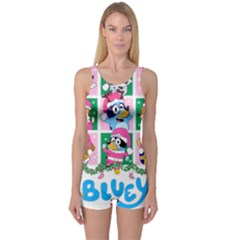 Bluey Christmas One Piece Boyleg Swimsuit