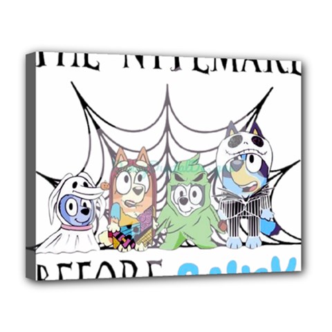 Bluey Halloween Canvas 14  X 11  (stretched)