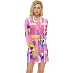 Grannies Bluey Long Sleeve Satin Robe