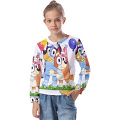 Bluey Birthday Kids  Long Sleeve T-shirt With Frill 