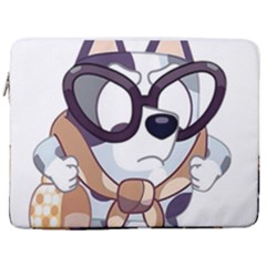 Bluey Funny 17  Vertical Laptop Sleeve Case With Pocket