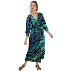 Paua Design Grecian Style  Maxi Dress