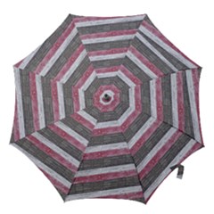 Vintage Vibrant Stripes Pattern Print Design Hook Handle Umbrellas (large)
