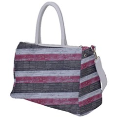 Vintage Vibrant Stripes Pattern Print Design Duffel Travel Bag