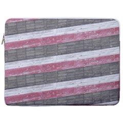 Vintage Vibrant Stripes Pattern Print Design 17  Vertical Laptop Sleeve Case With Pocket