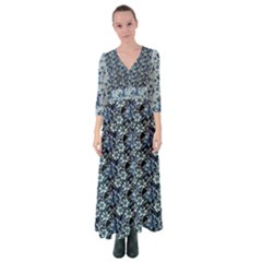 Blue Roses1 Blue Roses 2 Button Up Maxi Dress
