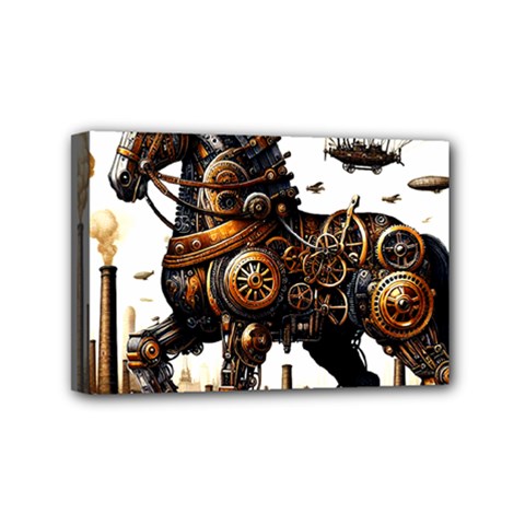 Steampunk Horse Punch 1 Mini Canvas 6  X 4  (stretched)