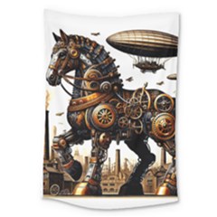 Steampunk Horse Punch 1 Large Tapestry by CKArtCreations