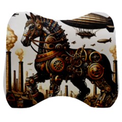 Steampunk Horse Punch 1 Velour Head Support Cushion by CKArtCreations