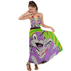 blink 182 Backless Maxi Beach Dress