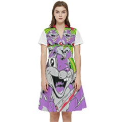 blink 182 Short Sleeve Waist Detail Dress