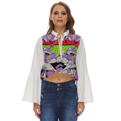 blink 182 Boho Long Bell Sleeve Top