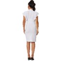 blink 182 Vintage Frill Sleeve V-Neck Bodycon Dress View4