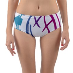 Blink 182 Logo Reversible Mid-waist Bikini Bottoms by avitendut