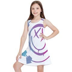 Blink 182 Logo Kids  Lightweight Sleeveless Dress by avitendut