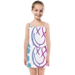 Blink 182 Logo Kids  Summer Sun Dress by avitendut