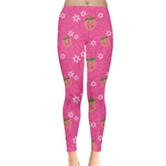 Pink Blossom Peaches Everyday Leggings  by SpankoGoods