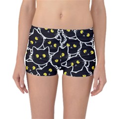 Cat Pattern Pet Drawing Eyes Boyleg Bikini Bottoms