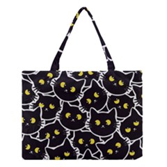 Cat Pattern Pet Drawing Eyes Medium Tote Bag