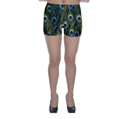 Peacock Pattern Skinny Shorts