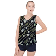 Sea Weed Salt Water Bubble Hem Chiffon Tank Top