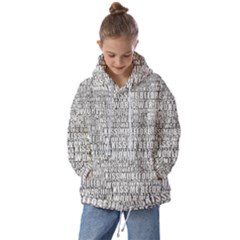 Kiss Me Before World War 3 Typographic Motif Pattern Kids  Oversized Hoodie by dflcprintsclothing