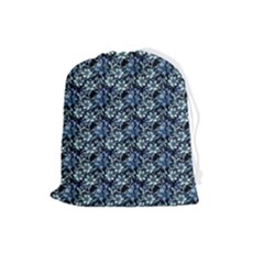 Blue Roses 1 Blue Roses 2 Drawstring Pouch (large)