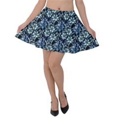 Blue Roses 1 Blue Roses 2 Velvet Skater Skirt