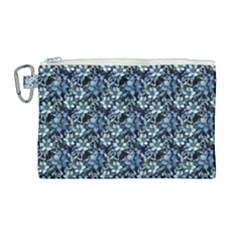 Blue Roses 1 Blue Roses 2 Canvas Cosmetic Bag (large) by DinkovaArt