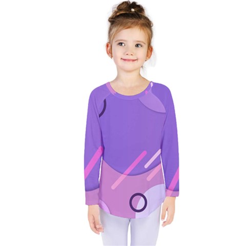 Colorful Labstract Wallpaper Theme Kids  Long Sleeve T-shirt by Apen