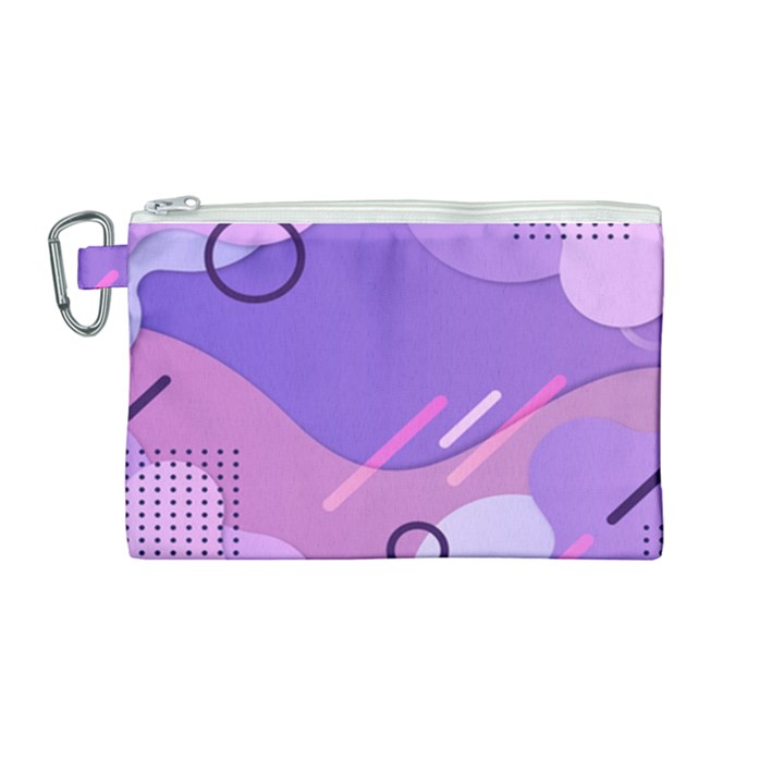 Colorful Labstract Wallpaper Theme Canvas Cosmetic Bag (Medium)