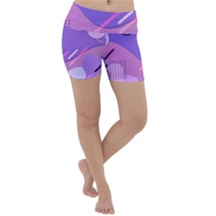 Colorful Labstract Wallpaper Theme Lightweight Velour Yoga Shorts