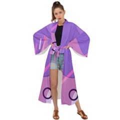 Colorful Labstract Wallpaper Theme Maxi Kimono